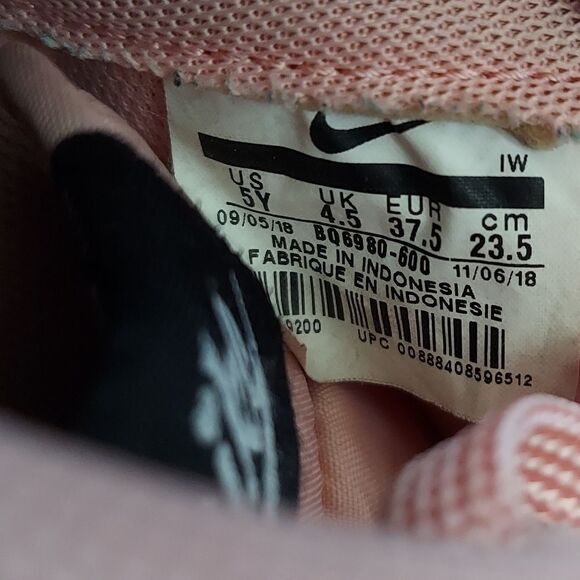 Nike Air Force 1 Low Valentine's Day Bleached Coral 5Y - Picture 10 of 10